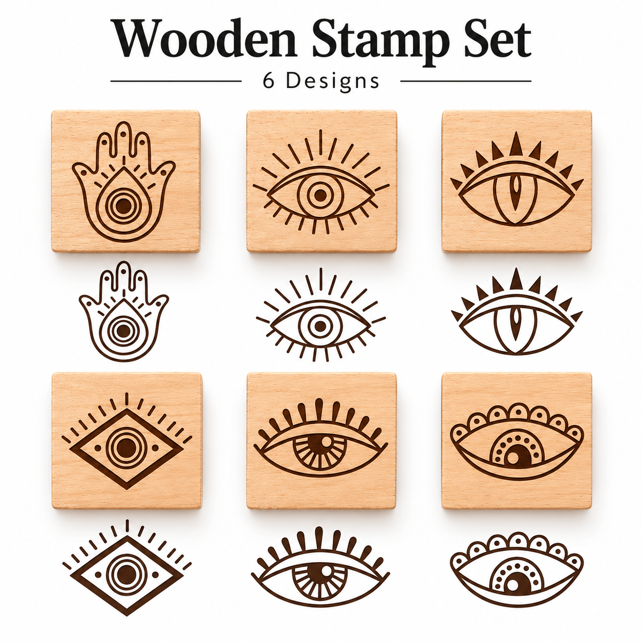Mysterious Style Wooden Stamps for Journals