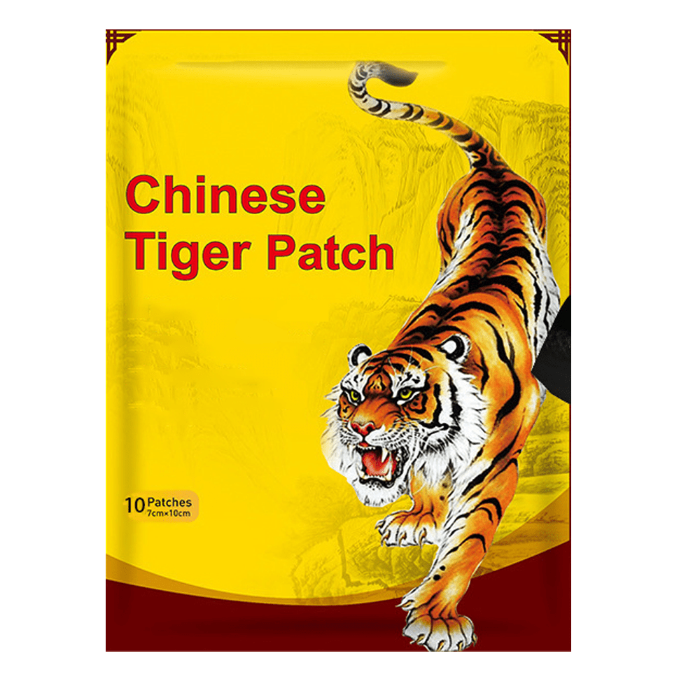 1 Traditional Chinese Tiger Heat Pack | Non-woven, Transparent Red, Ideal for Back, Neck, Waist, Hands, Feet | Strong Heating, Durable, Long-lasting Warmth, Perfect for Athletes and Christmas Gift