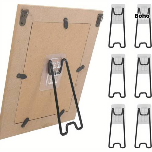 2pcs stainless steel photo frame stand self adjustable 5 2inch style durable metal display stand suitable for artwork photos home decoration and exhibitions sturdy structure