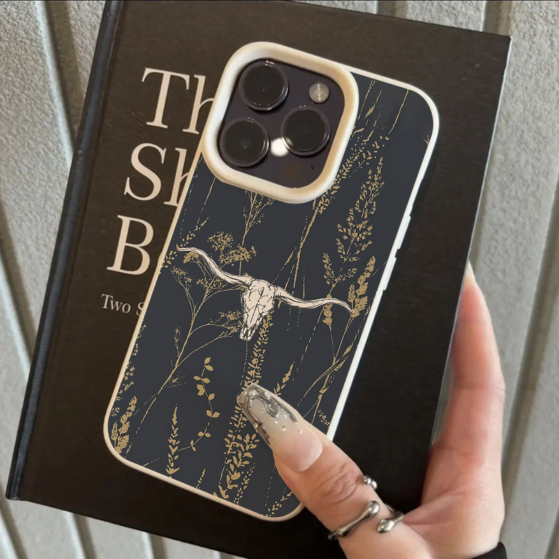 TEMU Phone Case: Western Head Minimalist Botanical Tpu Pattern Case, Suitable For Iphone 16 Pro Max, Iphone 15/14/13 Pro/12/11/7/8 Plus/x/xr/xs Max,