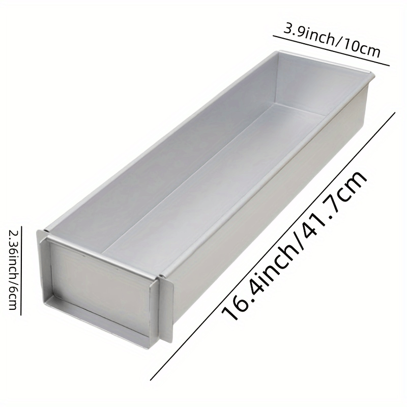 TEMU 1 moule en acier inoxydable pour tiramisu / moule rectangulaire / antiadhésif durable / idéal pour la préparation , de macarons, de gâteaux à la