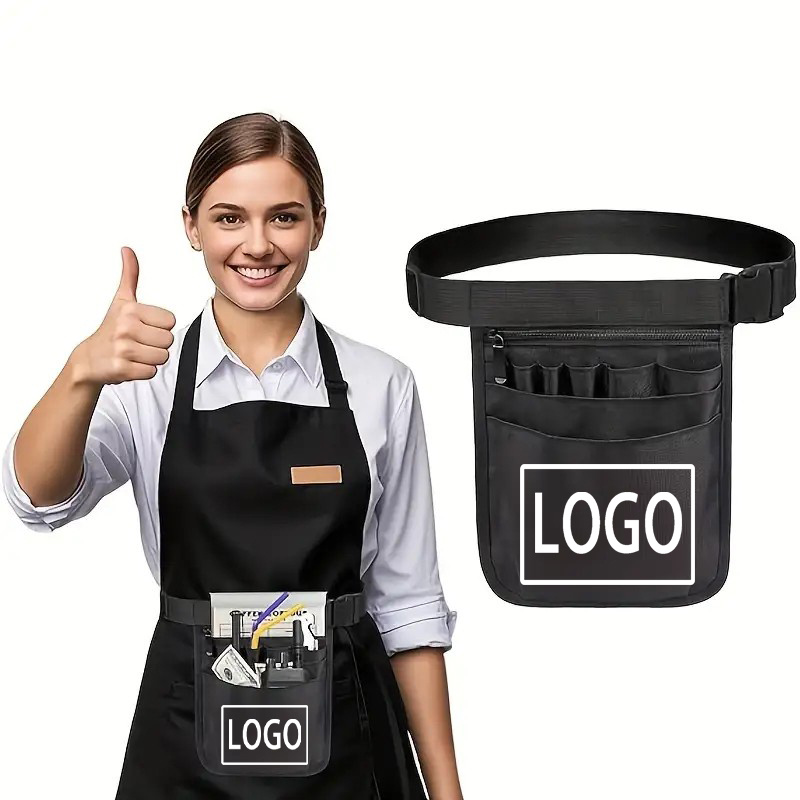 E-shop Anpassbare Bilder oder Logos, 1/2/4 Stück, verstellbare praktische Gürteltasche mit mehreren , geeignet für Kellner, Krankenschwestern, Friseure