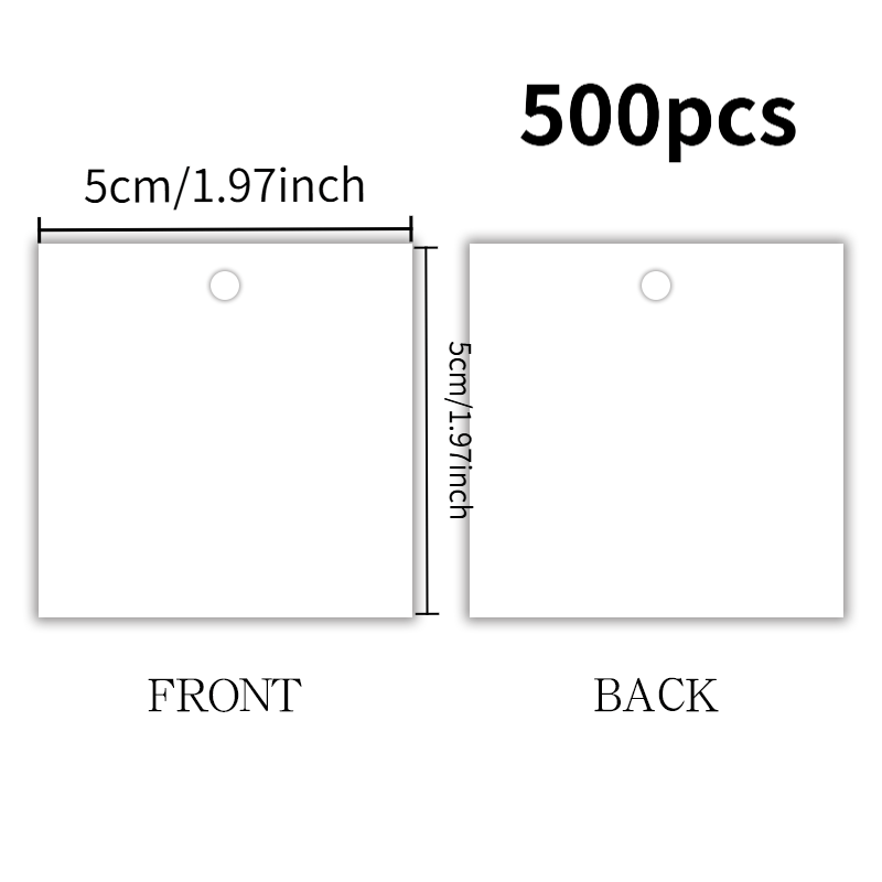 TEMU Custom 5x5cm Luxury Garment Labels - Simple And Elegant Design, Personalized Company Name And Contact Information, Durable Paper Tags. Suitable