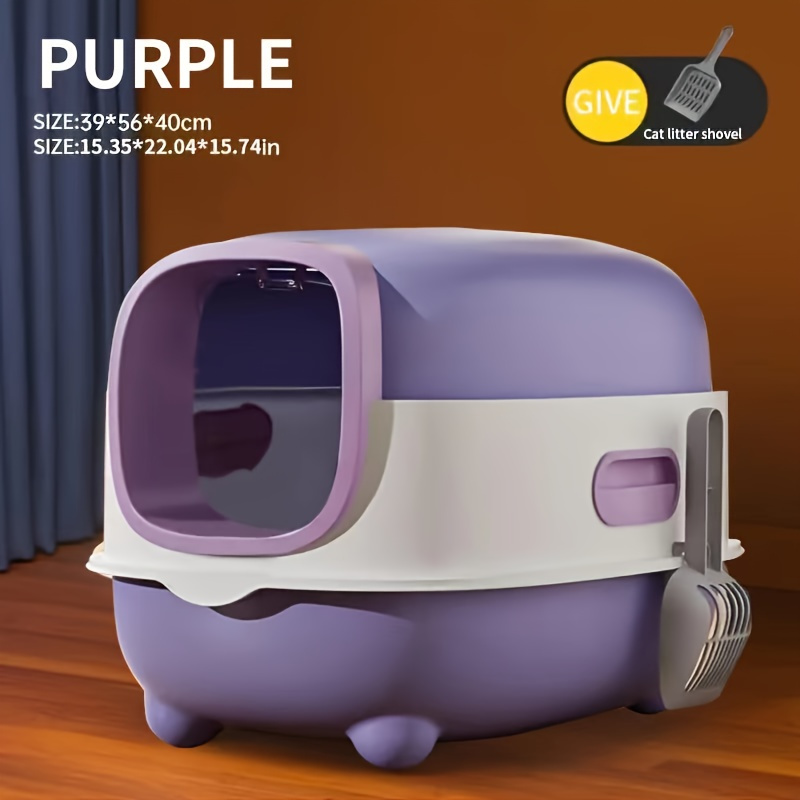TEMU Extra Large Enclosed Cat Litter Box With Drawer Design - Anti-odor And , Easy To Clean, Portable For Indoor/outdoor Use, Safe And Comfortable
