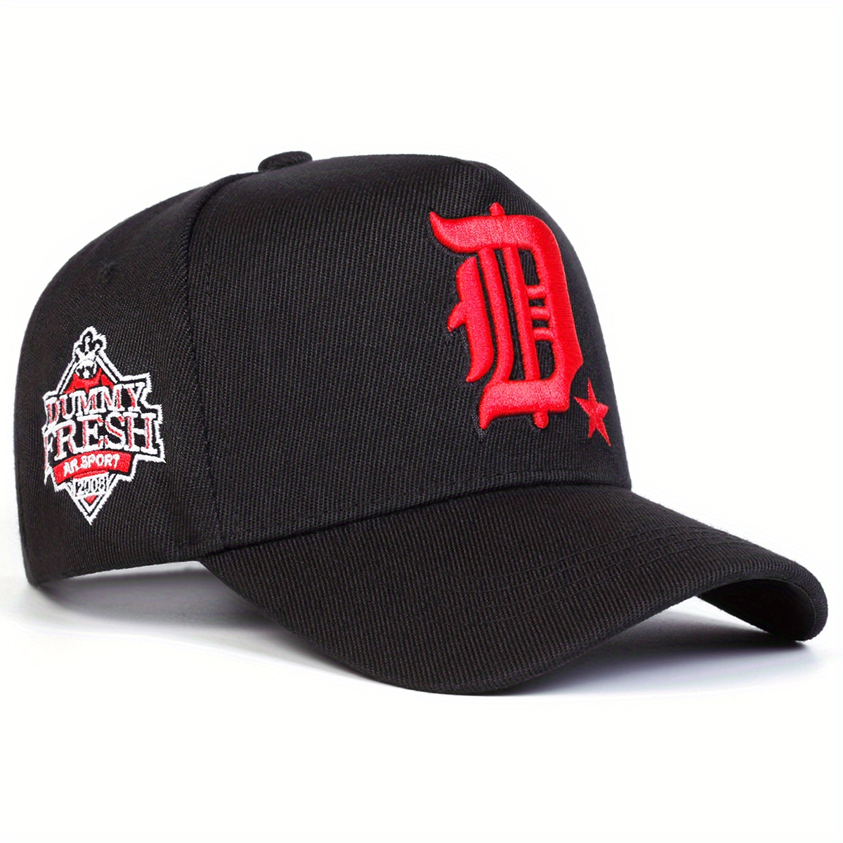 TEMU Men's Embroidered Letter Baseball Cap - Adjustable Lightweight Polyester Sun Hat For Outdoor Travel, Beach Parties & Casual Wear (), Beach Hat