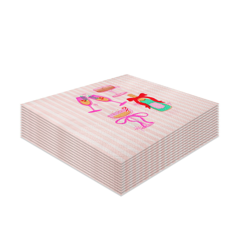 Image of 20pcs Martini Cocktail Napkins Paper Dinner Napkins Martini Party Supplies For Bachelorette Party Decorations