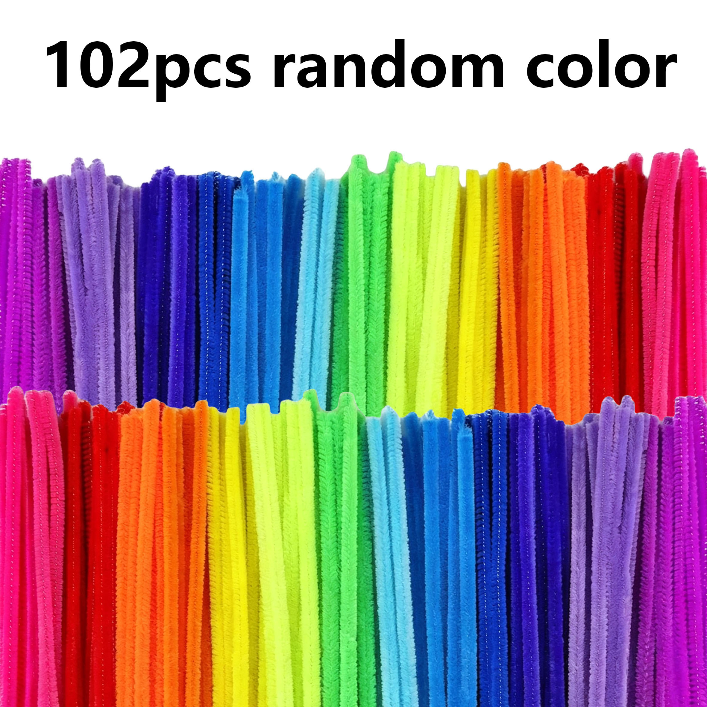TEMU 102pcs Pipe Cleaners, Random Color Pipe Cleaners For Crafts | Creative Chenille Stems For Arts And Crafts, Decorations Handmade Bouquets