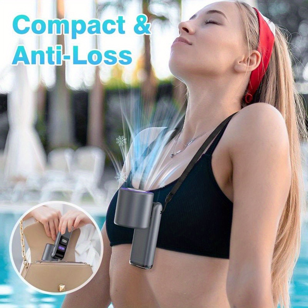 3 Colors Available, 199-Speed Portable Turbo Fan with Semiconductor Cooling for Instant Chill, Essential Outdoor Work and Travel Gadget!