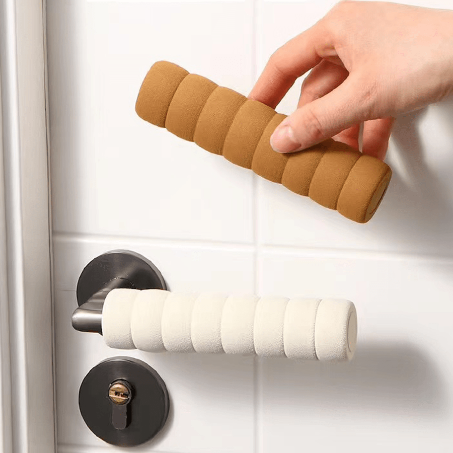 1/2pcs Door Handle Protective Cover Anti-collision Cover Anti-static Youngsters Safety Thickened Spiral Door Handle Anti-collision Cover