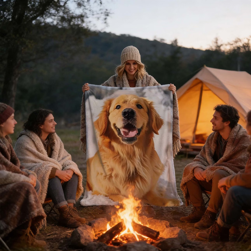 Custom Photo Blanket for Family and Couples, Personalized Gift