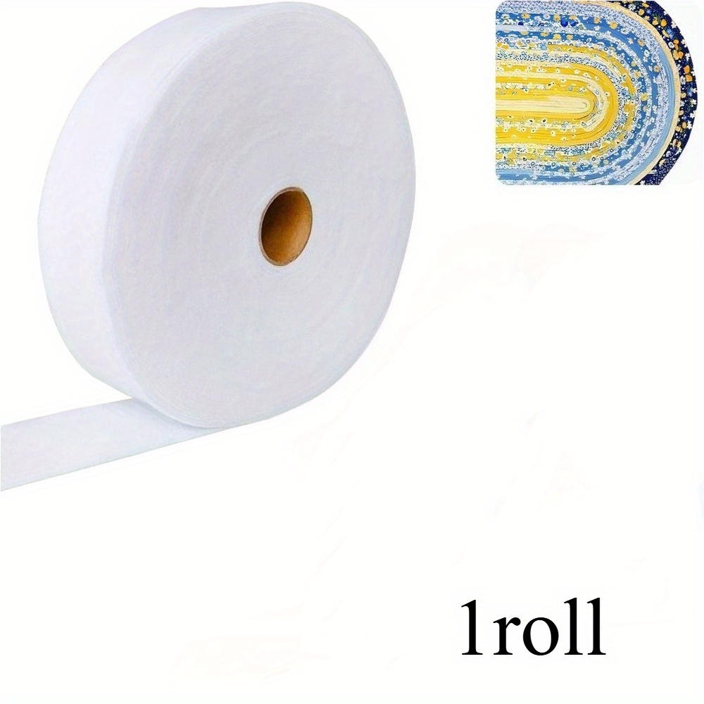 E-shop 1/2 Rolle Jelly Roll Vliesstoffstreifen 1/4 Zoll Mischvlies auf der Rolle, 70 Yards Gesamt für Jelly-Roll-Teppeche, Wurfteppiche, geflochtene