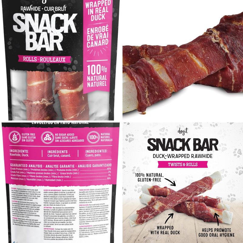   dog treats duck-wrapped chew sticks for       large and medium dogs pack of 2   each Product details 0