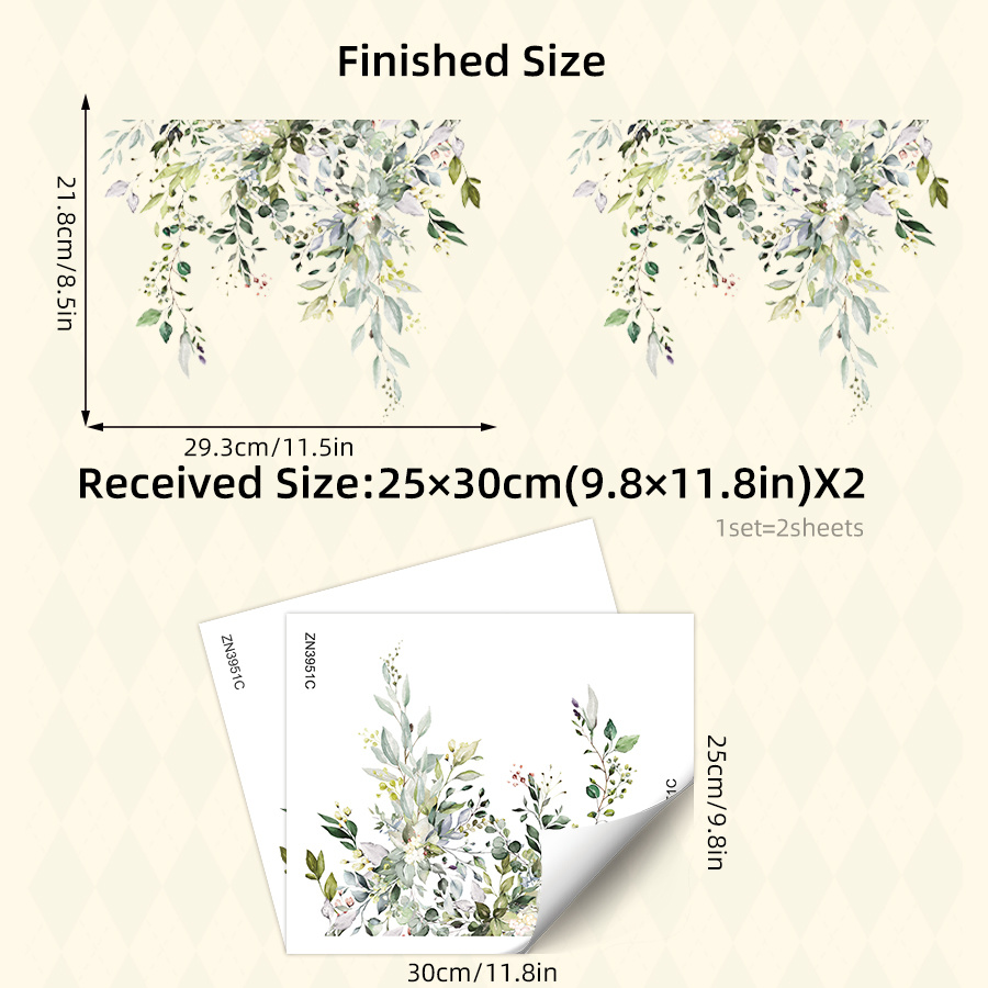 2pcs Modern Plant Toilet Stickers, Removable Pvc Waterproof Decals For Bathroom Decor, Suitable For Toilet Lid/toilet Decoration/cabinets/kitchen/home Decor, Home Accessories & Gifts