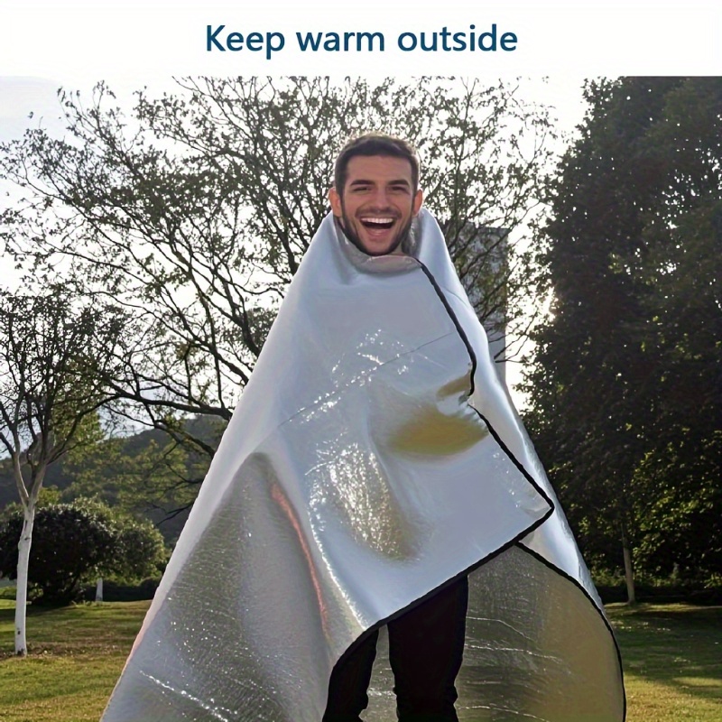 portable outdoor double sided aluminum foil moisture pad with storage bag foldable waffle weave design for insulation   travel beach hiking picnics camping tents   use Product details 2