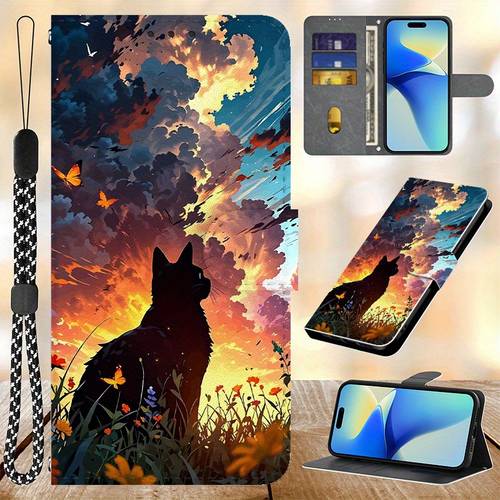 foto e artikullit këllëf telefoni - këllëf telefoni me maceje në qiell me yje për samsung galaxy a32/ a32 5g/ a33 5g/ a34 5g/ a35 5g/ a36/ a42 5g/ a51/ a51 5g / a52/ a52 5g/ a52s 5g/ a53 5g/ a54 5g/ a55 5g/ a56/ a70/ a71/ a71 5g/ a72/ a73 5g/ c55 5g/ f04/ f15 5g/ f23/ f41/ f54 5g