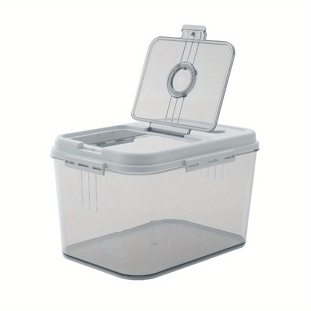 TEMU 7.5kg Large Capacity Rice Food Container Box Cereal Flour Grain Storage Box Dispenser Sealed Lid Kitchen Plastic Pet Food Bin Valentine's Day