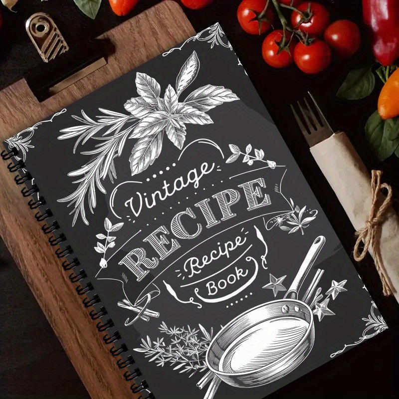 TEMU Fine Writing Instruments, A5 Spiral Recipe Book, Family Recipe Diary, Recipe Book, Blank Recipe Book, Gift For Food Enthusiasts, Chefs, Cooks,