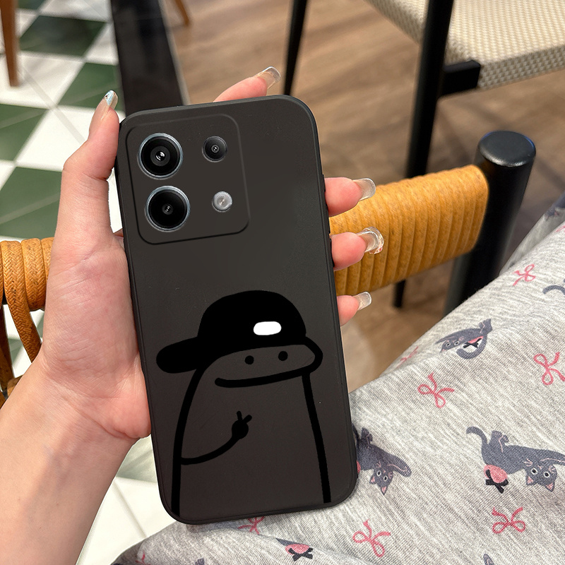 Trdi ovitek za telefon: lik s klobukom in za Xiaomi Redmi 8 11 12 13 14 15C A3 A4 NOTE8 NOTE9 NOTE10 NOTE11 NOTE12 NOTE13 NOTE14 NOTE15, rob,