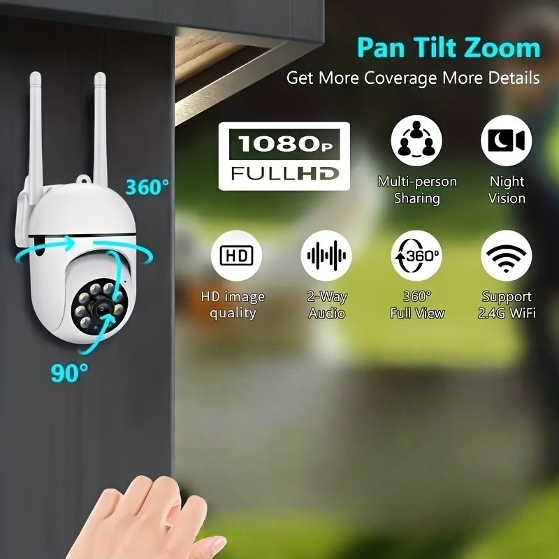 Sistema de seguridad inalámbrico de 4 cámaras con detección de humanos por inteligencia artificial, visión nocturna y almacenamiento en la nube - Cobertura de 35 escenas, monitoreo inteligente del hogar para la entrada delantero, la puerta trasera, mayores - Cámaras de vigilancia al aire libre alimentadas por USB, cámaras de seguridad para el hogar, vigilancia del patio, cámaras de seguridad modernas, diseño duradero de cámaras, sin batería.