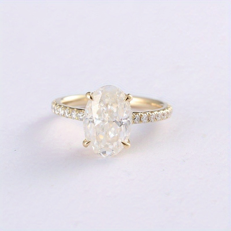 Stunning Pigeon Egg Moissanite Ring, 1/2 Carat