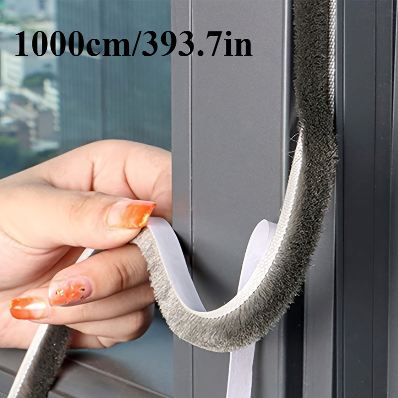TEMU Bande d'étanchéité auto-adhésive 10m pour porte et fenêtre, bande adhésive en plastique, joint anti-collision coupe-vent et insonorisant pour