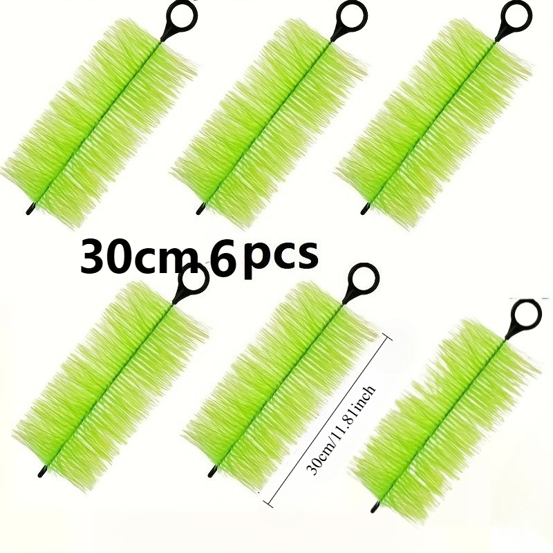 TEMU 6pcs Set Of High- Tank And Pond Filter Brushes, High-grade Pet High-density Aquarium Filter Brush - Water Purification And Noise Reduction,