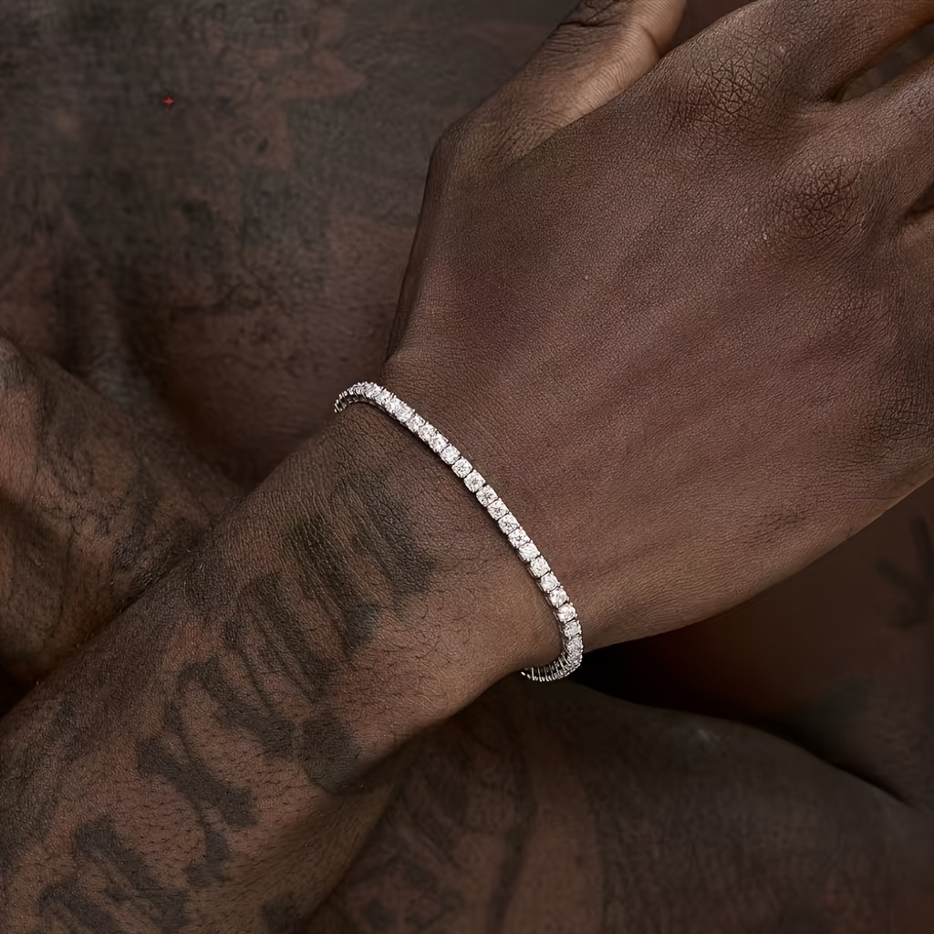 5mm 5A Zirconia Couple Style Tennis Bracelet