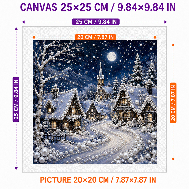 TEMU 1pc Frameless Pearl Painting Kit, Wall Art Pattern 9.84 X 9.84 In, 5d Pearl Art Kit For Adult Beginners, Home Wall Decor Handmade Craft Gift