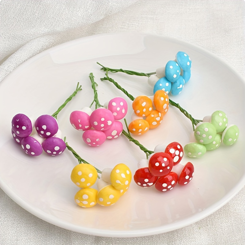 20 Pezzi Funghetti Decorativi Colorati In Resina – Mini Funghi Per Giardino Delle Fate, Vasi, Terrari, Fai Da Te