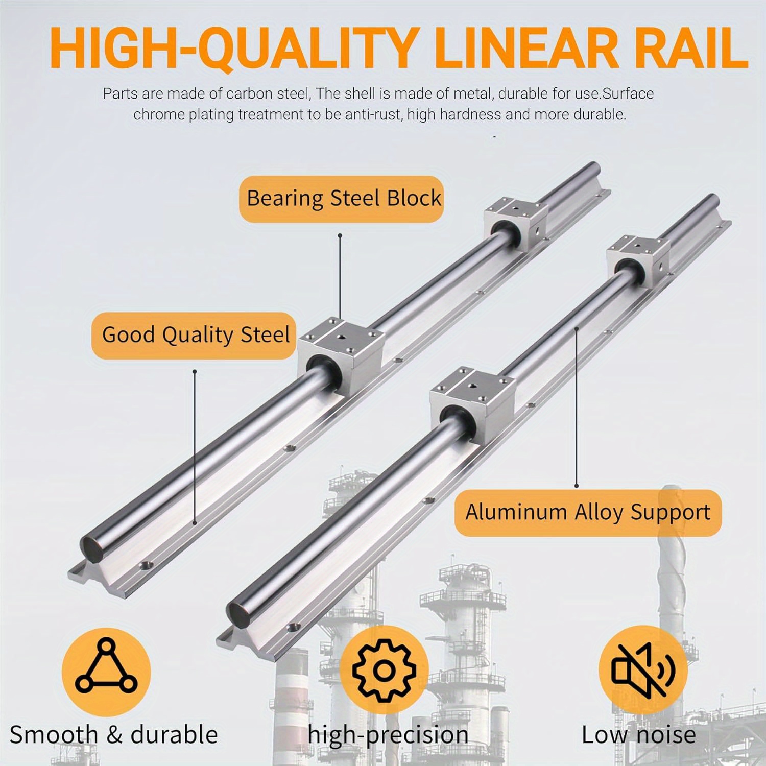 Professionnel SBR12 12mm longueur de rail linéaire 300mm 400mm 500mm 500mm de 700mm 800mm Guide linéaire avec bloc linéaire SBR12UU Pièces CNC ( Color