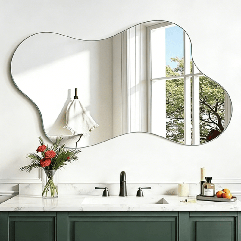 Frameless Irregular Acrylic High-Definition Shatterproof Makeup Mirror