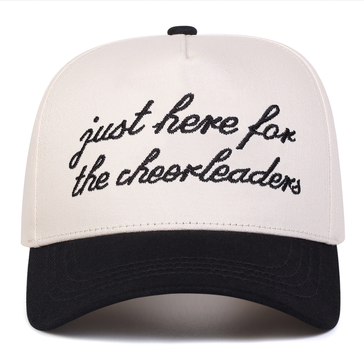 TEMU Women's Just Here For Baseball Fashion Five-panel Hat Outdoor Adjustable Trendy Casual Hat Suitable For Spring Autumn Travel Beach Party
