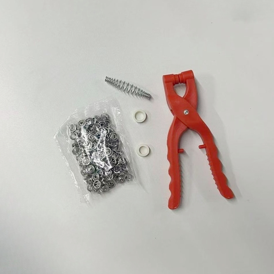 TEMU Ensemble de 201 pièces, comprenant 200 agrafes rapides et 1 kit de pinces à pression manuelle, ensemble robuste en acier inoxydable adapté aux