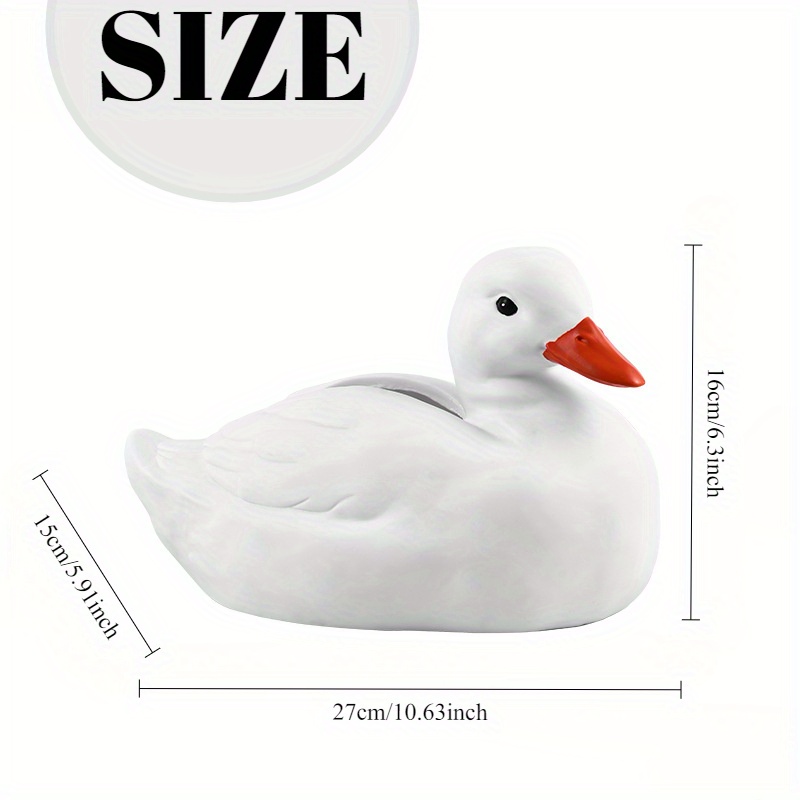 cute   tissue box holder decorative bathroom living room storage organizer with   lid durable plastic tissue box dispenser for home entryway or bathroom decor duck shaped home accent entryway organizer   design glossy   Product details 6
