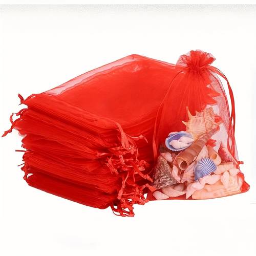 item picture gift for her him 25 49 red organza drawstring gift bags mesh bags for jewelry suitable for weddings parties christmas valentines day party gifts and gift wrapping