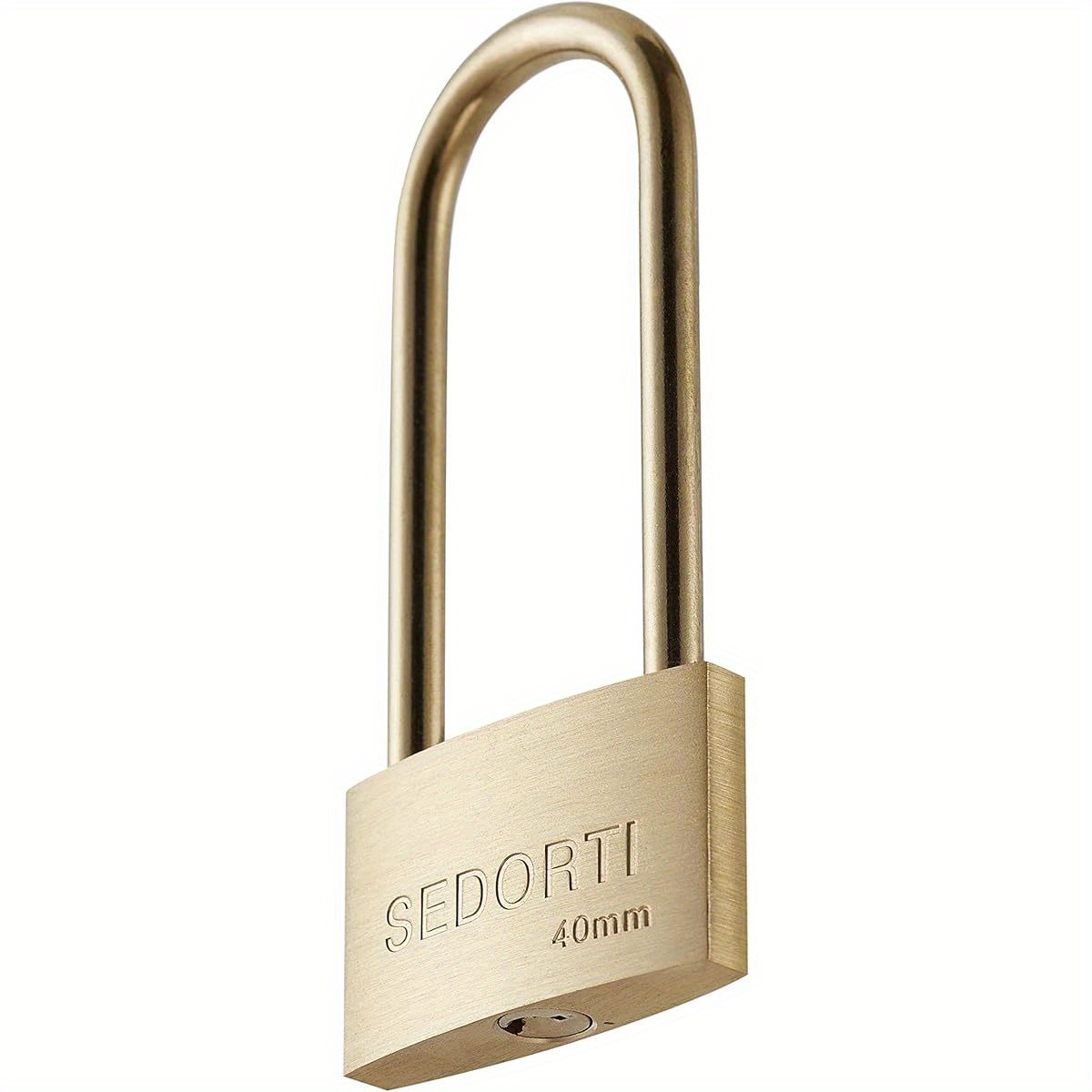 solid brass weatherproof marine padlock with long shackle   wide heavy duty lock for outdoor security boats lockers storage containers