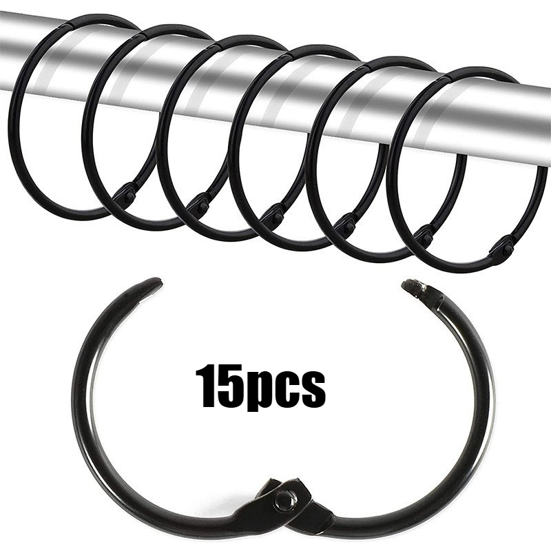 TEMU Anillo para Cortina , Anillo Circular para Cortina de Ducha, Gancho, Anillo Móvil para Tarjetas, Anillo para Libros