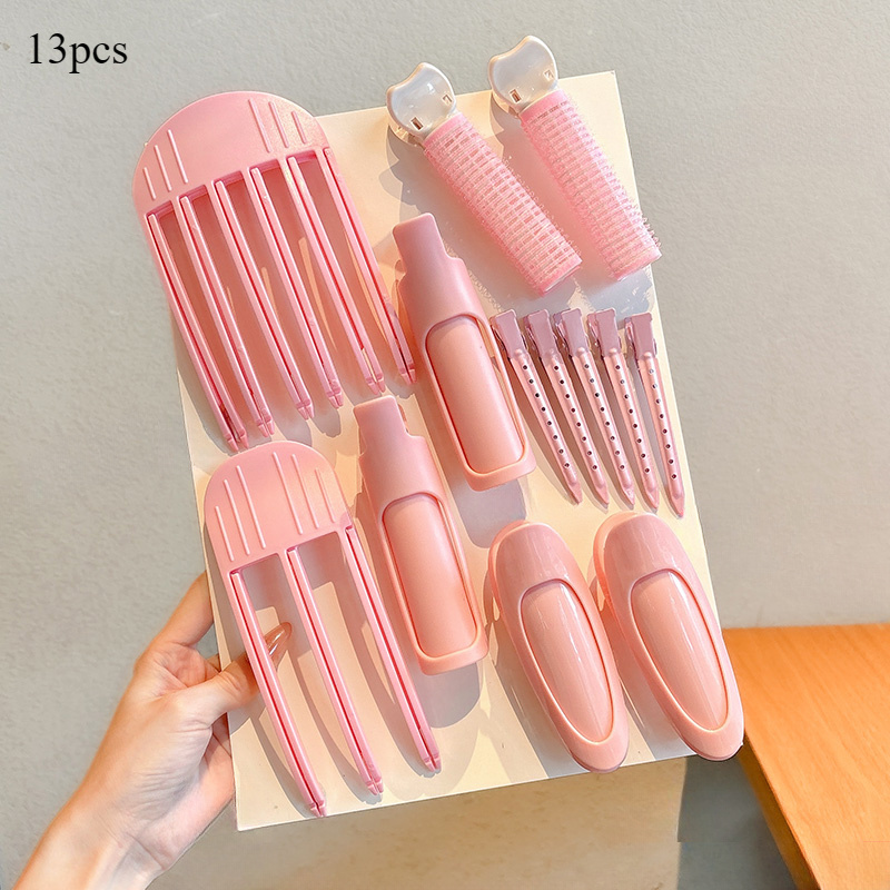 

9/12/13pcs Lazy High Crown Tool Set, Women's Styling Comb For Root Volume And Bangs, Multifunctional Hair Clip For Styling, Quick Fixer.