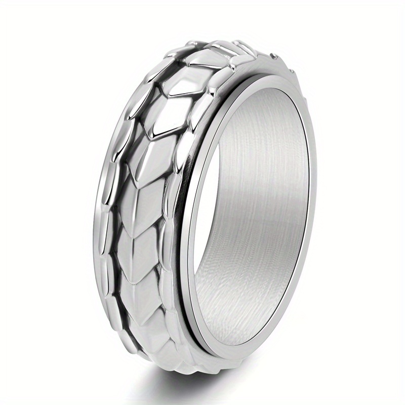   arrival: retro-inspired minimalist men s   ring in titanium stainless steel sweet-edgy style with rotating band   casual attire, halloween, or festive celebrations season-less accessory   gift, casual attire ring,   jewelry, gothic  , edgy fashion, sleek  , durable jewelry, statement ring, unisex jewelry, alternative fashion, men s jewelry, jewelry collectors, trendy men Product details 2