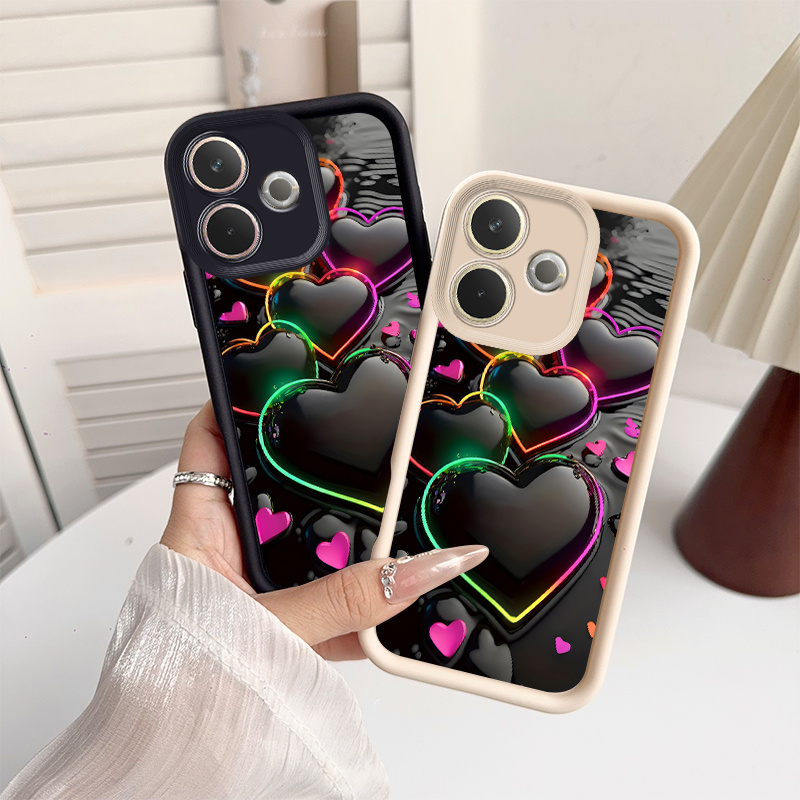 アイテム画像 【スマホケース】ラブハート柄 oppo a3   a3x a5 5g a5  5x a16 a17k a18 a20 a38 a40 a55 a57 a57s a58 a60 a78 5g a79 a80 5g a98 reno   pro 12 13f 14 14f new   ステップ型スマホケース  ティブ ファッション ク  ブラック ホワイト ant