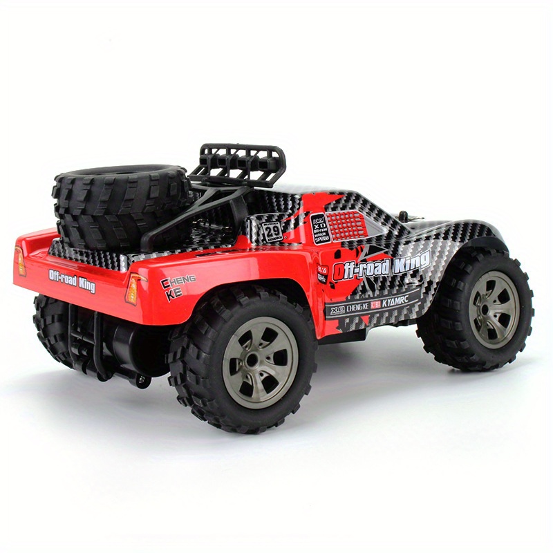 KYAMRC1:18 MPH High-Speed Off-Road RC Car - 2.4G Short Car Racing Climbing Vehicle, 4-Wheel Off-Road Design, USB Rechargeable, 4 Colors (Red/Green/Blue/White) for Outdoor Adventures, Adventure Gear, Durable Plastic Body