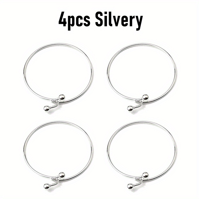 E-shop 4er-Set Klassische minimalistische dekorative Metall-Vorhanghaken, Schnellverschluss-Design, einfach zu bedienen, geeignet für Wohnzimmer, Büro,