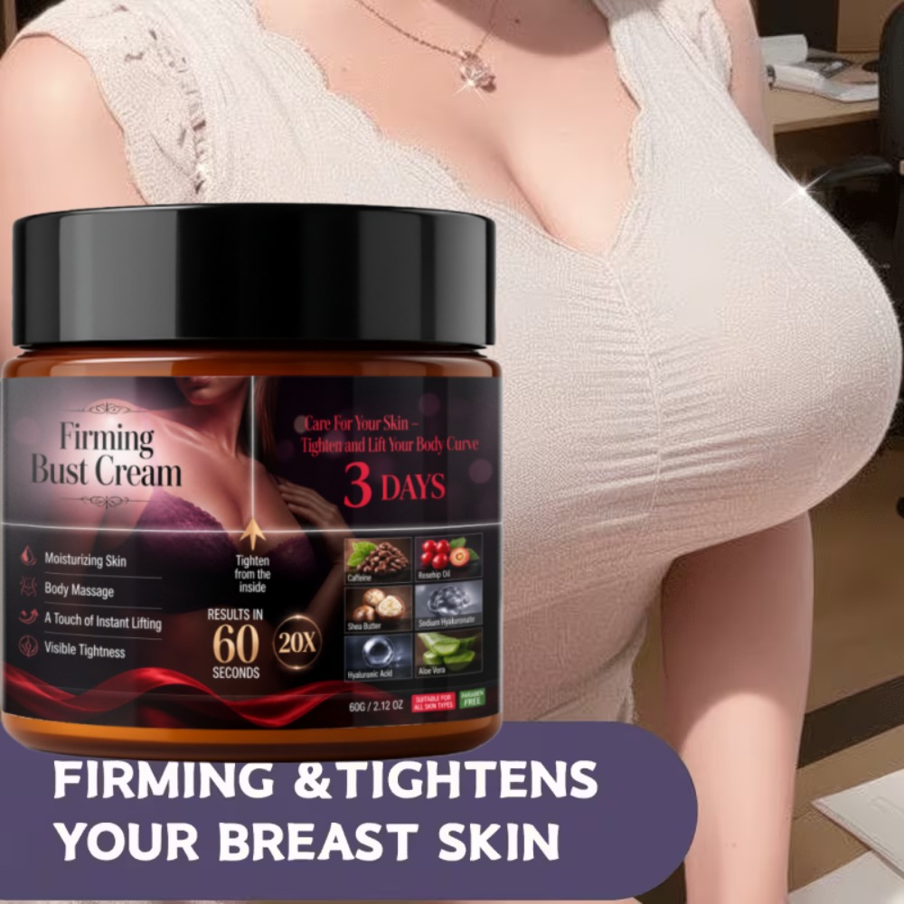 Powerful Instant Bust Lifting Cream, Containing Jojoba Oil, Honey, Caffeine, Shea Butter, and Vitamin E – Deeply Moisturizes and Firms the Skin – Leaves Skin Smoother and Firmer with an Instant Lifting and Tightening Effect in 6 Minutes