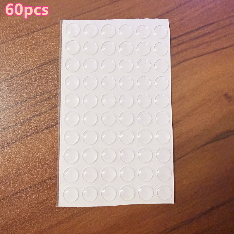 TEMU 60pcs Silent Protective Self-adhesive Transparent Pads, Wear-resistant Non-slip Shock-absorbing Spacers, Furniture Anti-collision Cushion Pads