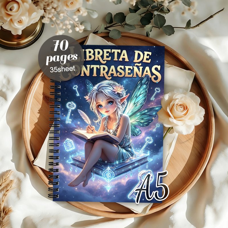 TEMU 1pc Cuaderno de Contraseñas para de Sesión en Internet y Computadora, Edición Española de Contraseñas para el Hogar o , Planificador de