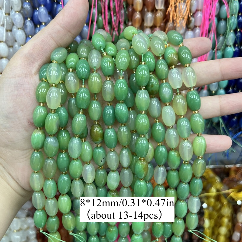 8X12Mm Vibrant Natural Stone Rice Beads Collection