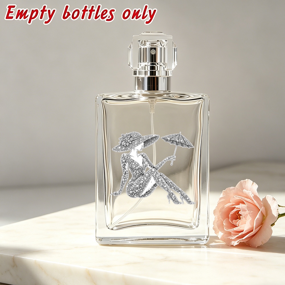 TEMU Nachfüllbare Quetschflasche für , Parfüm Nachfüllflasche, Vintage Glam Glas Vernebler, Leere Reisespray Dose, Elegantes Schminkzubehör, Geschenk