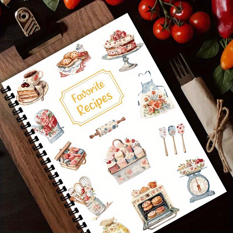 TEMU A5 Spiral Recipe Book, Family Recipe Diary, Recipe Book, My Own Blank Recipe Book, Suitable For Personal Recipes And Meal Planning, A Gift For