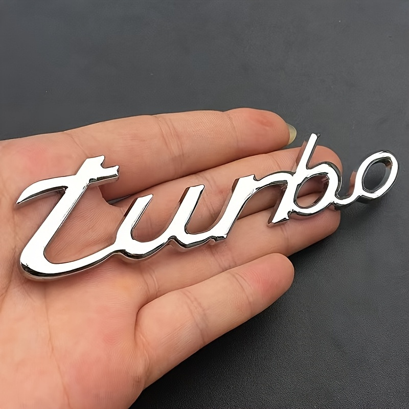 TEMU 1pc para Coche, Turbo Universal Metal Logo para Coche, Adiciones Decorativas Deportivas para Vehículos, Regalo Ideal para Entusiastas de ,