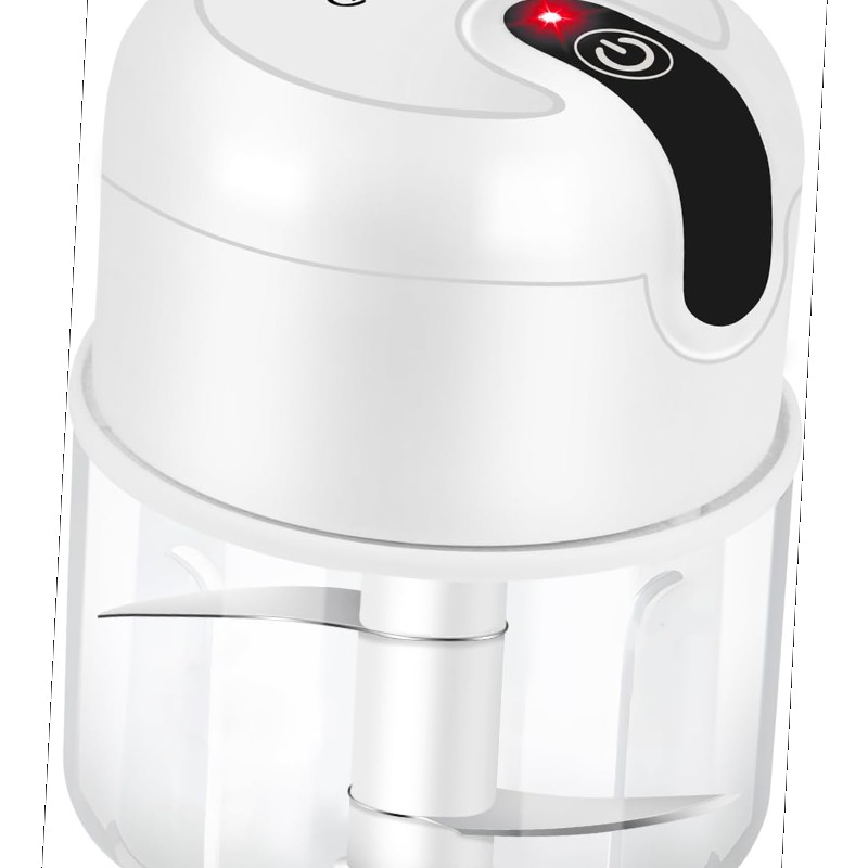   electric food processor & meat grinder - 1-cup mini chopper with usb-powered motor, 304 blades, operation,   with  -like interface, safety lock &   operation for garlic, onion, ginger, chili, meat - portable for home & travel, easy clean & hygienic, ideal for small kitchens (usb charging required) Product details 0